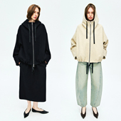 Studios 羊毛棉混纺 撞色织带装 MRS 饰 拉链连帽卫衣