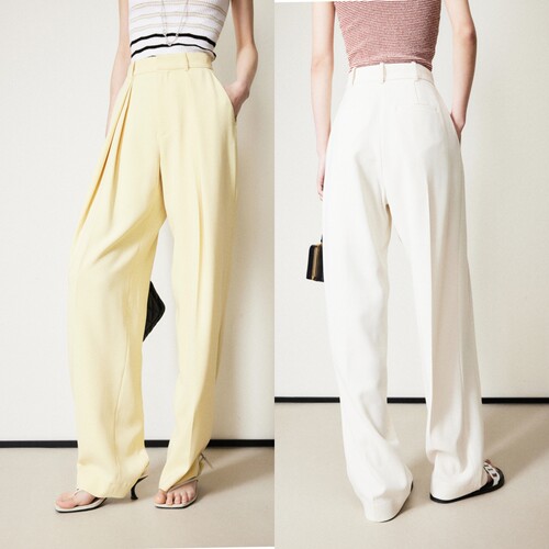 MRS三醋酸高腰及地西裤