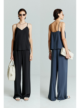 MRS Studios 清凉入夏舒适透气極简ROW风醋酸吊带空气裤