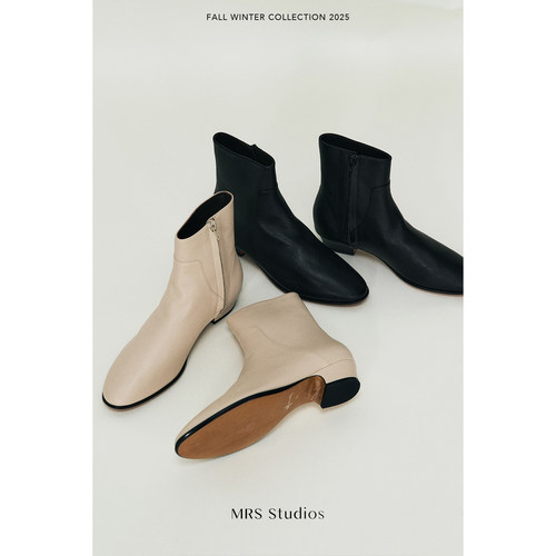 MRS Studios 进口胎牛皮ROW风气质时髦短靴