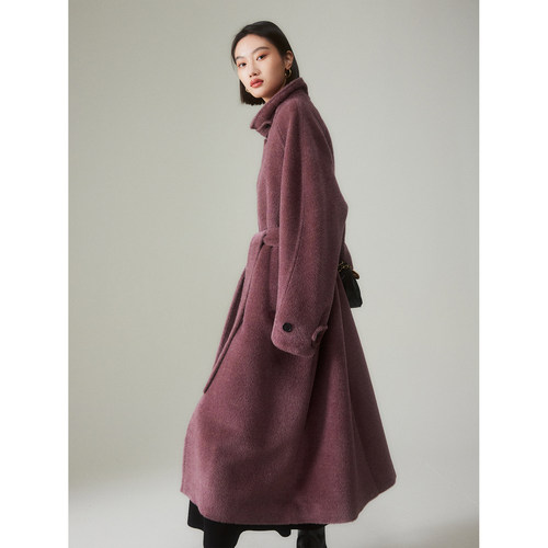 秘鲁长毛苏力阿尔巴卡连肩袖大衣