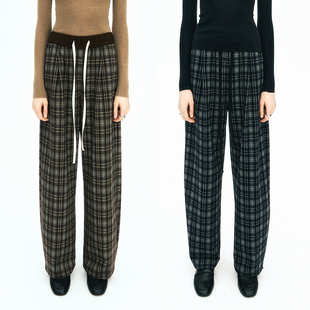 抽绳极地长裤 MRS 休闲随性格纹 时髦腰头拼接 Studios