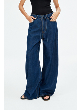 MRS Studios 美国Cone康龙天丝莱赛尔时髦阔腿宽松抽绳极地牛仔裤