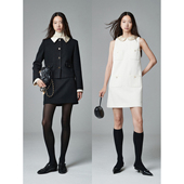 Studios 美利奴羊毛Miu风可拆卸领精致连衣裙 短外套 MRS 裙裤