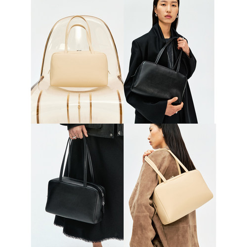 细腻小羊皮極简ROW保龄球包