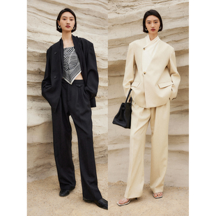 及地休闲西裤 进口三醋酸拼接设计领ROW风羊毛西装 Studios MRS