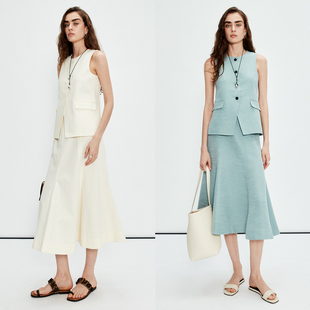 马甲 進口肌理三醋酸复古老钱时髦气质西装 鱼尾半裙 Studios MRS