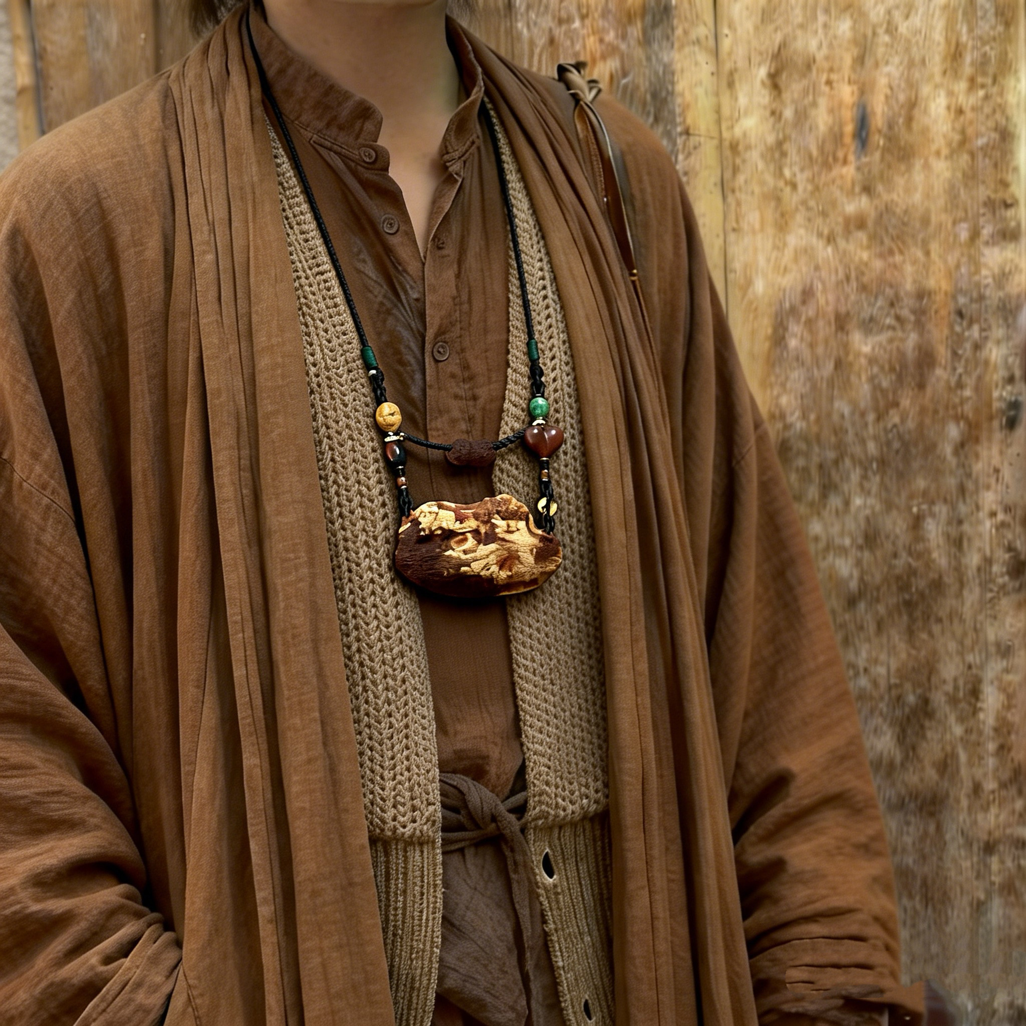 原创设计天然波罗的海琥珀蜜蜡毛衣链大原皮原矿花蜡妖花原石项链