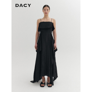 【现货】EENK2026秋新品黑色轻礼服连衣裙女吊带长裙 DACY买手店