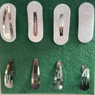 不织布发夹垫片 8cm 发夹diy材料 发饰配件 bb夹组合不织布手工