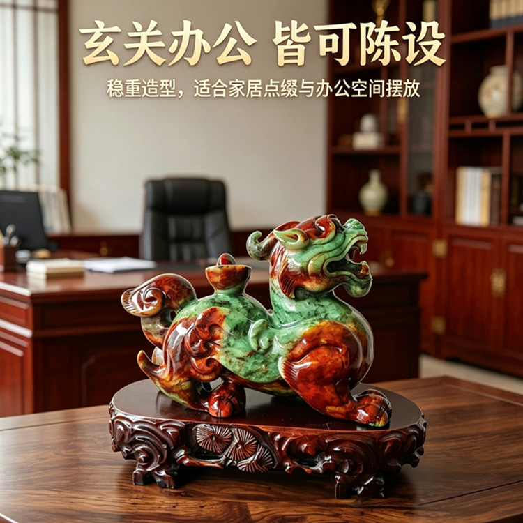 天然岫玉貔貅招财摆件单只价格