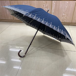 日本直柄弯钩遮阳伞防风超强防紫外线轻奢小洋伞长柄手动成人精致