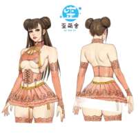 (No replenishment once sold out) Linglong Zhan Waimeng She Original Chinese-style Twin Cosplay cheongsam dress Waimeng She thumbnail 4