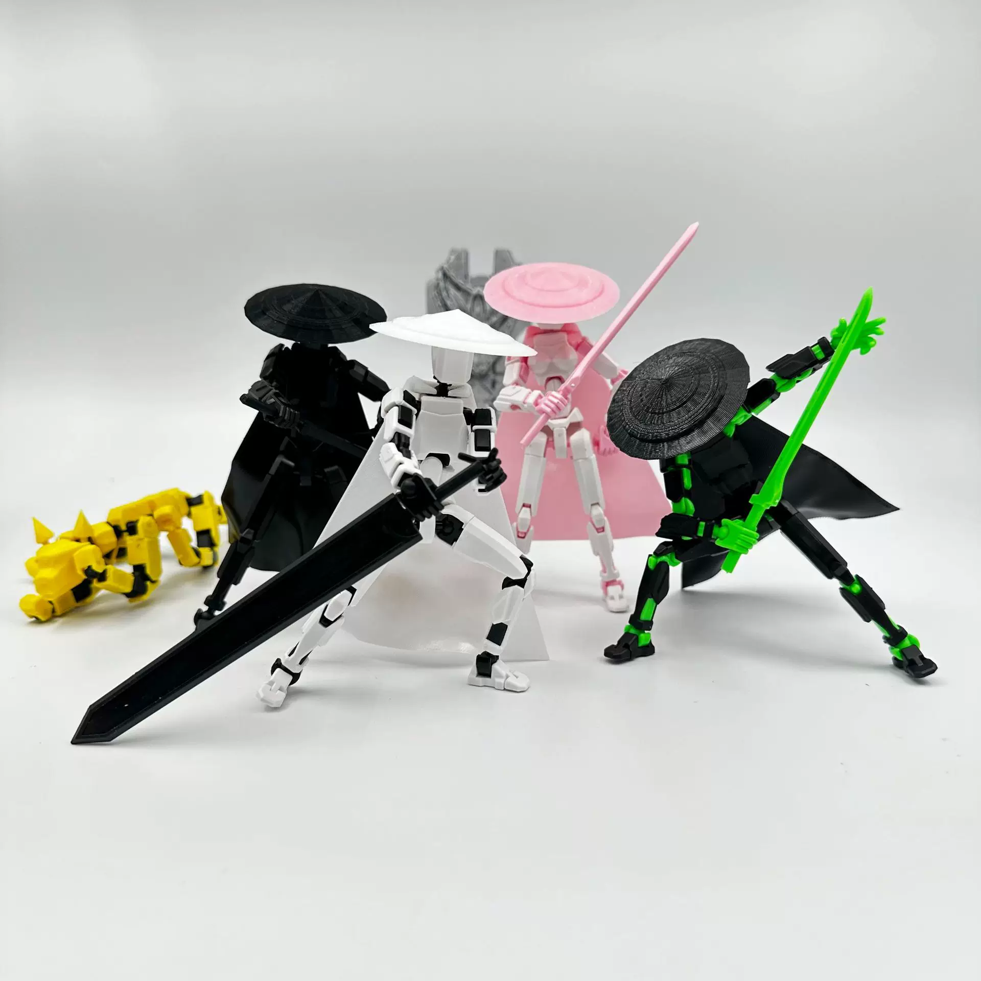 Movable multi-joint doll, angel wings, weapon, 3D