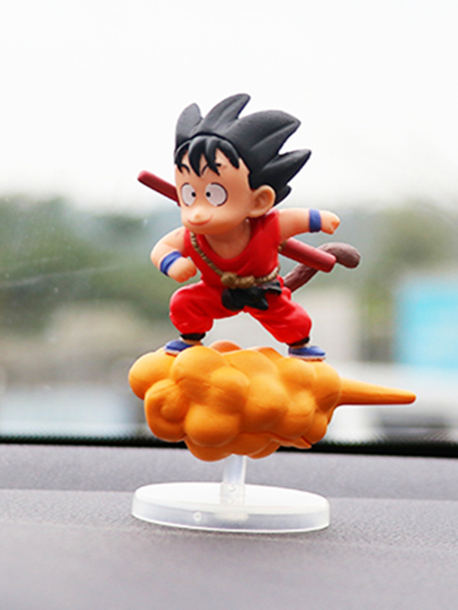 小孙悟空桃白白手办七龙珠吸盘底座摩托汽车窗飞行筋斗云摆件玩具