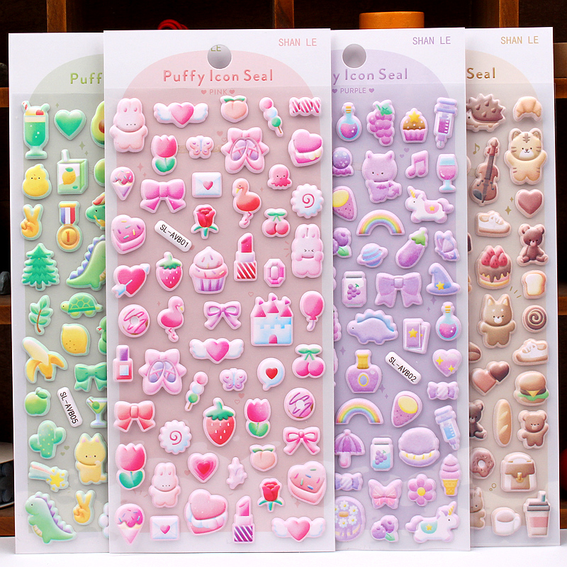 水果冰淇淋糖果甜品立体卡通贴画