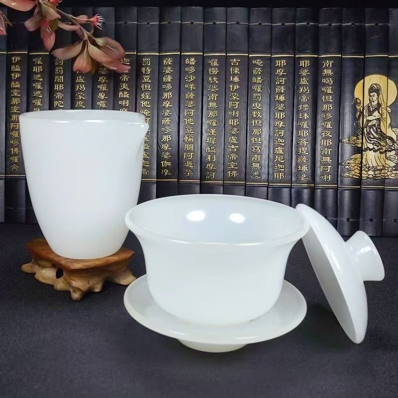 加厚耐热高档精致琉璃泡茶盖碗