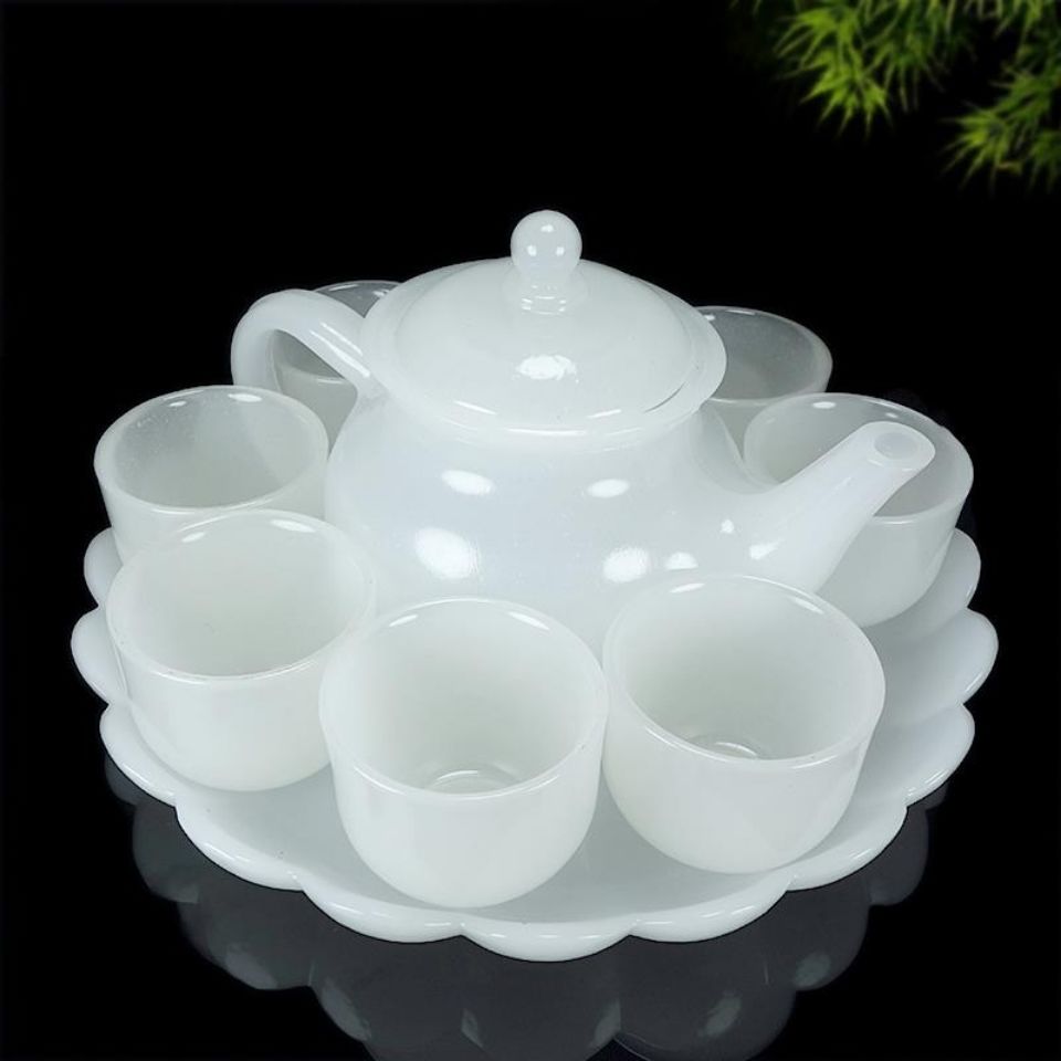 天然精致复古贵妃色玉石茶壶泡杯