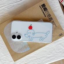 日韩ins风可爱苹果小狗冰淇淋适用iPhone16promax苹果15plus/17air/14RPO/17pro简约手机壳全包男女
