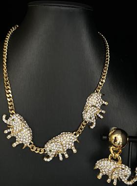 小象套装耳饰项链