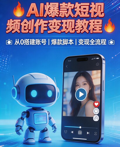 2026年AI短视频创作变现中文视频课程 零基础ai入门实现快速变现