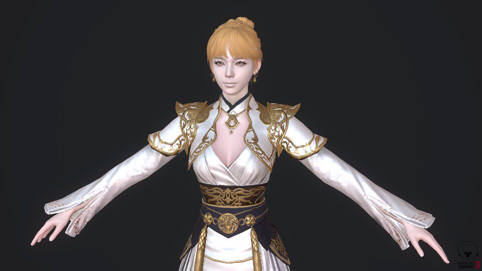 mir4 pct 女角色 可换色 自定义02 日韩风次世代角色模型3d文件