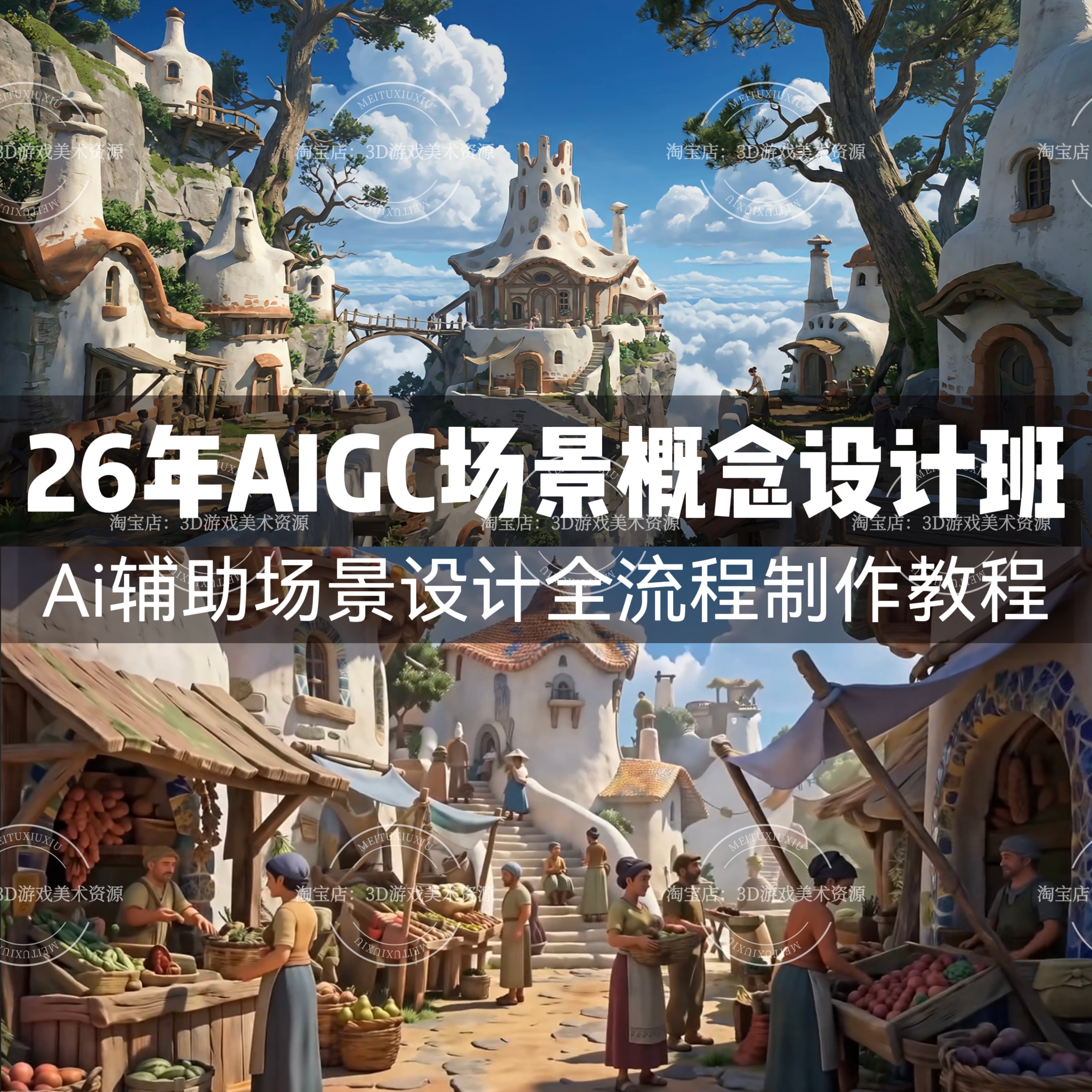 26年Aigc场景概念设计教程写实国风风格化场景设计全流程ai辅助课