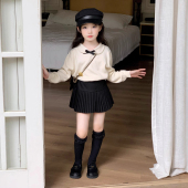 超好看甜美长袖 毛衣儿童韩版 上衣 miu系春秋学院风薄款 女童针织衫