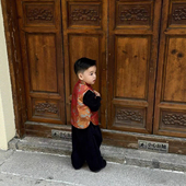 男女童立领盘扣拜年服国风套装 马甲2026秋冬新款 潮 儿童唐装 新中式