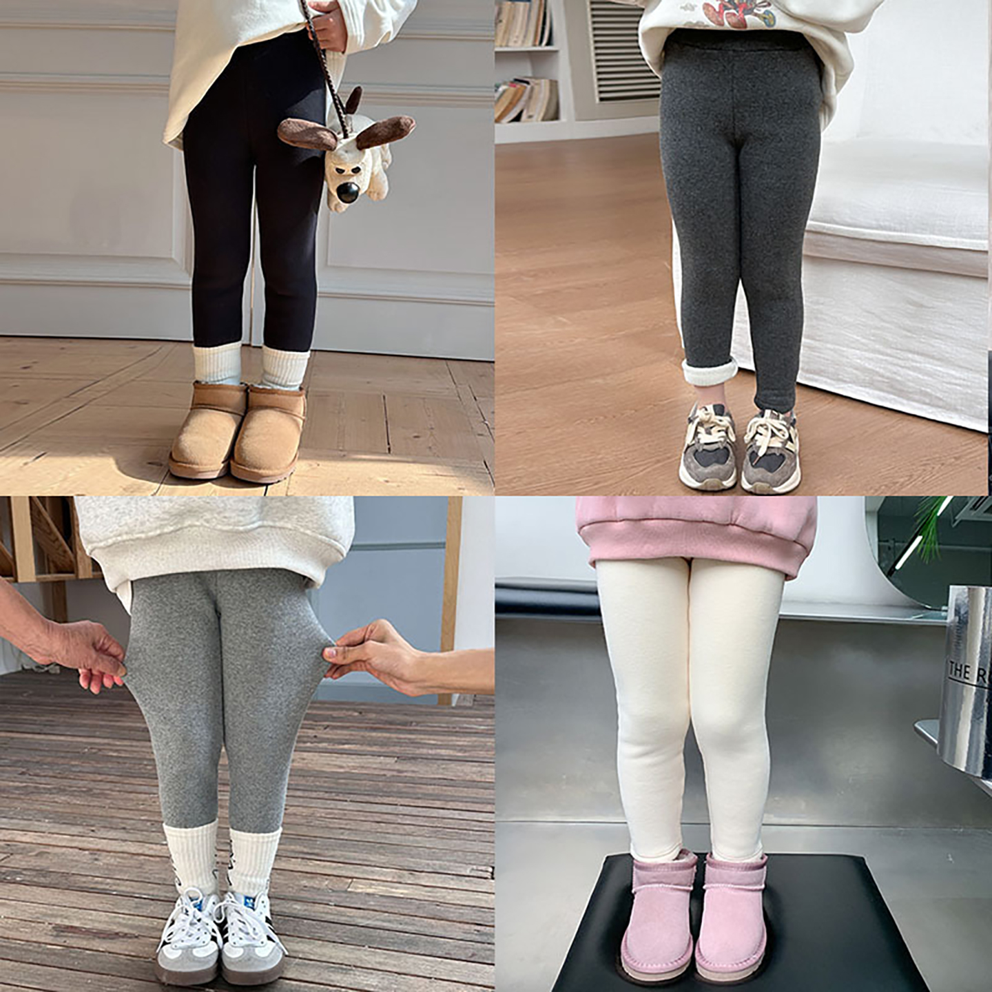 女童冬季加厚加绒保暖裤羊毛拉架