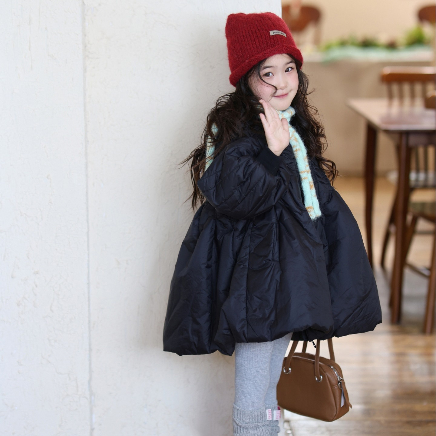 女童棉服2025冬季新款蓬蓬外套