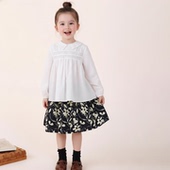 花边衬衫 春季 女童2026新款 蕾丝拼接娃娃衫 儿童上衣气质短裙潮 法式