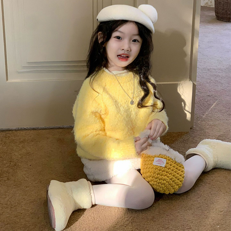 甜美秋冬洋气舒适网纱毛衣半身裙