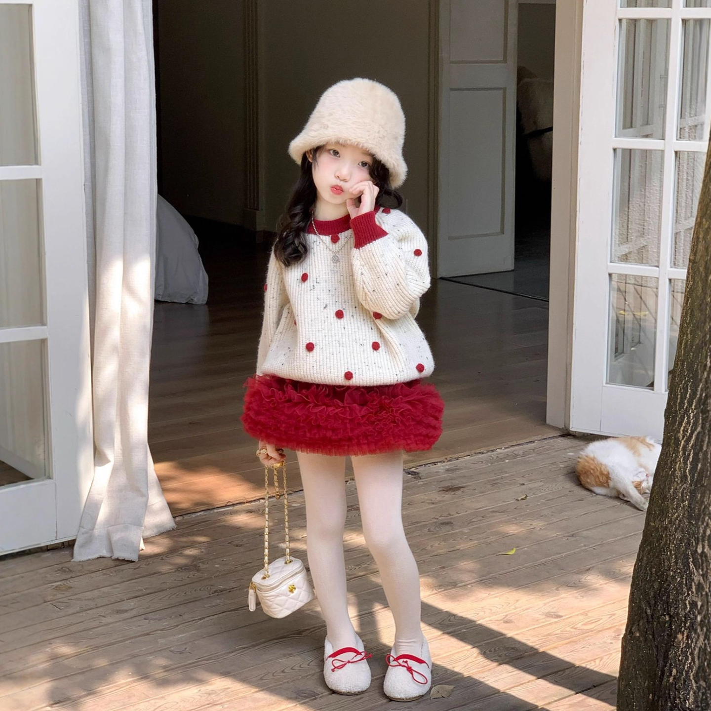 女童毛衣秋冬款2025新款打底衫