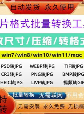 照片改格式 webp tif png psd cr3 bmp raw图片格式转换jpg工具