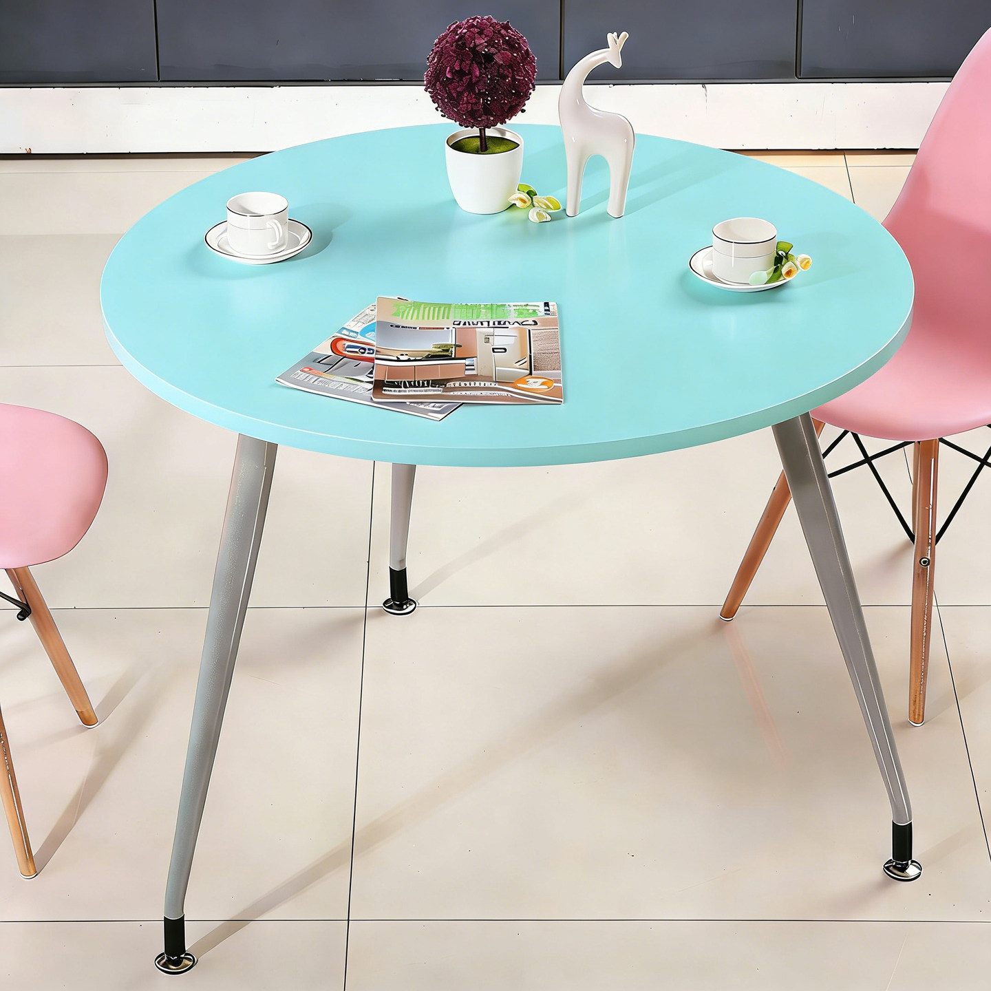 公司会议桌洽谈桌小圆桌三角桌咖啡桌餐桌会客招接待桌休闲会谈桌