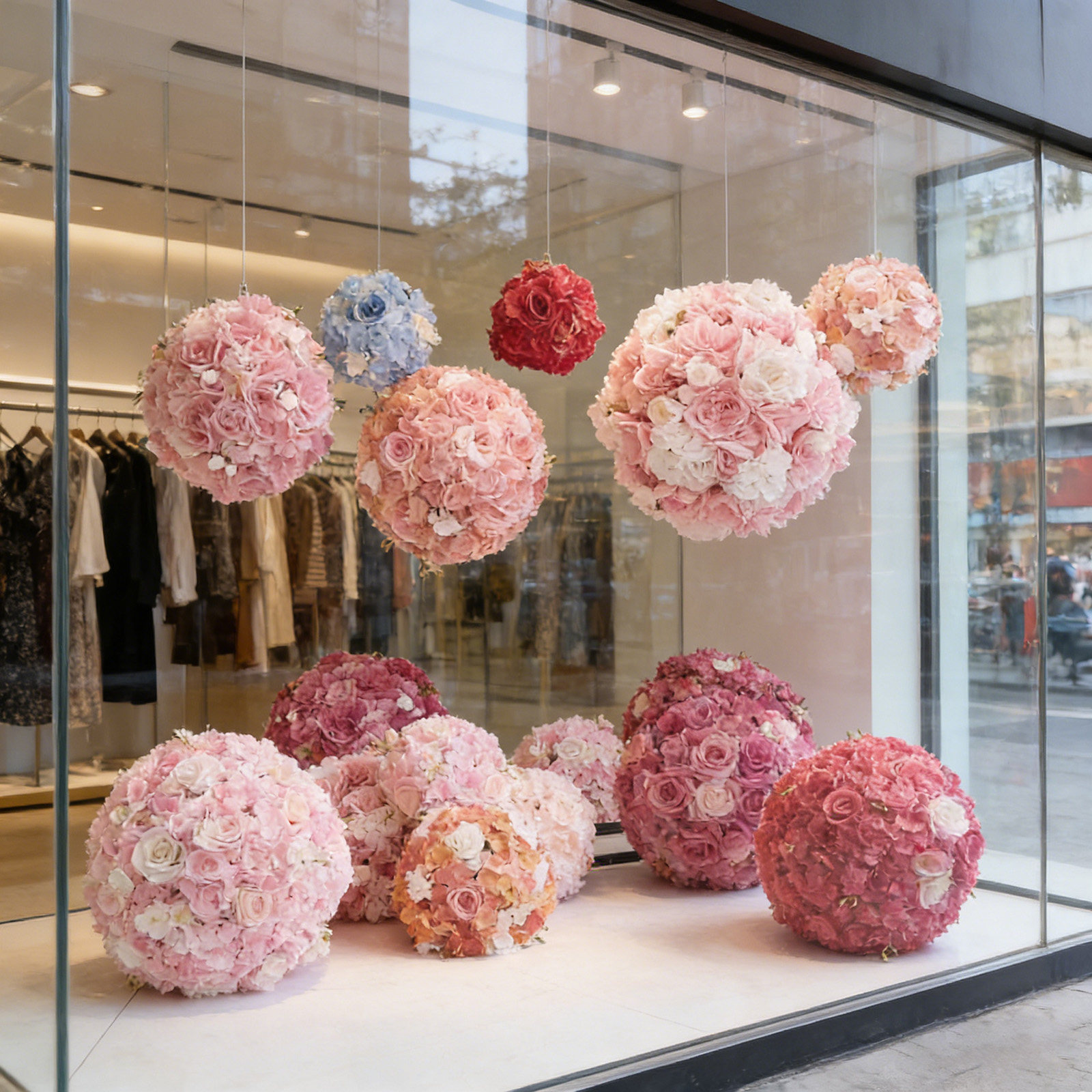 婚庆花球仿真花假花圆形花球玫瑰花婚礼场景路引高端韩式半圆花艺