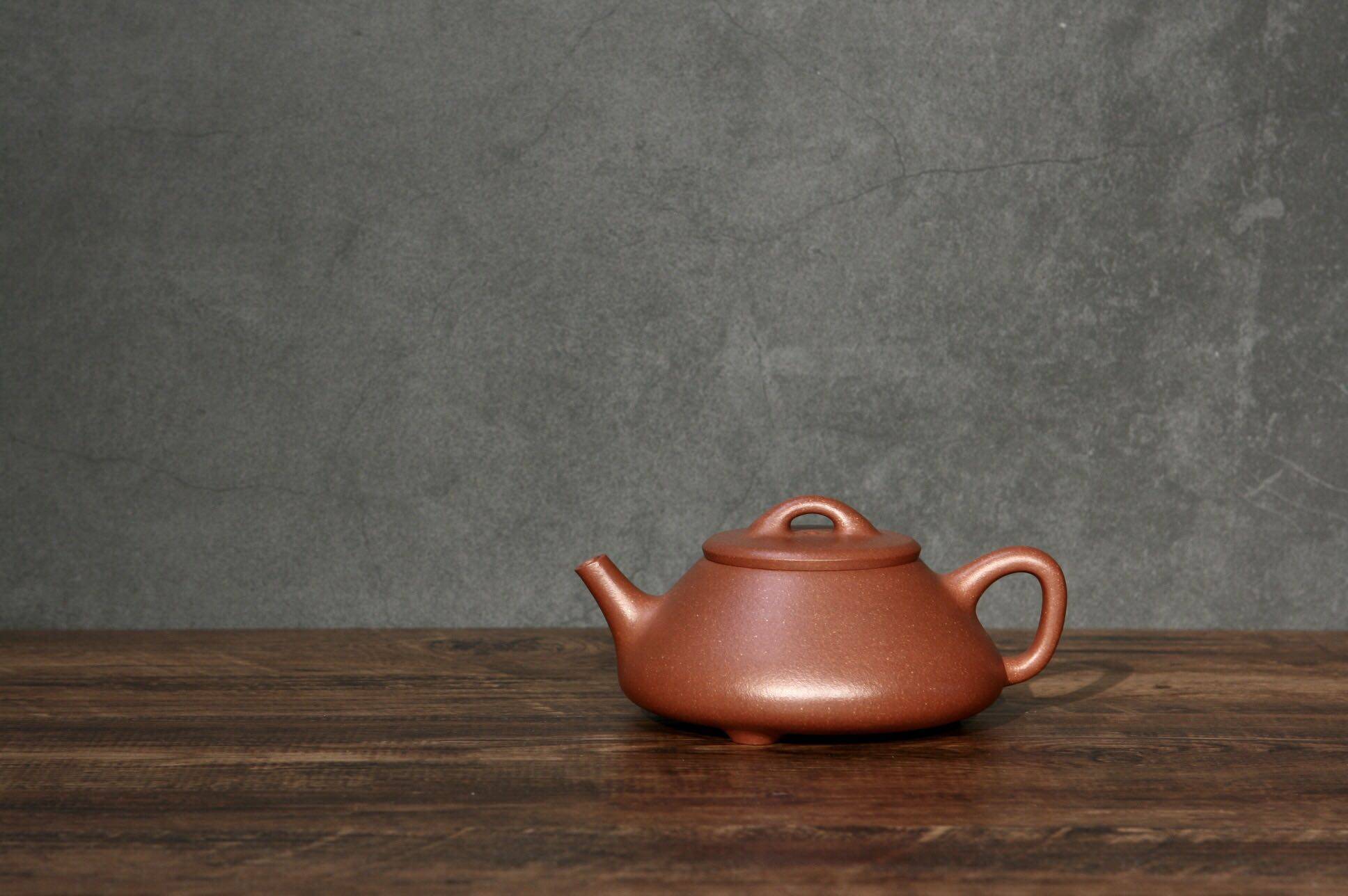 拙雅堂 徐帆 红降坡泥 任瓢 任备安风格石瓢 纯全手工紫砂壶 已让