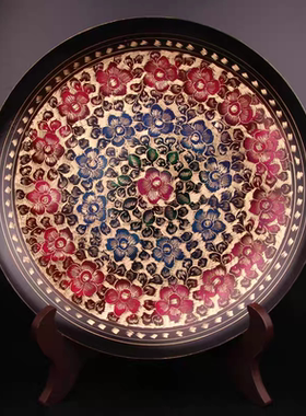 印度纯铜手工欧式风居家饭店挂盘