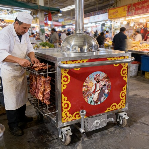 中国复古馕坑烧烤炉架子肉馕饼羊腿排全羊烤鸡成品送工具烤肉包邮 - 封面