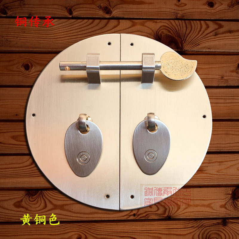 红木家具柜门黄铜色把手