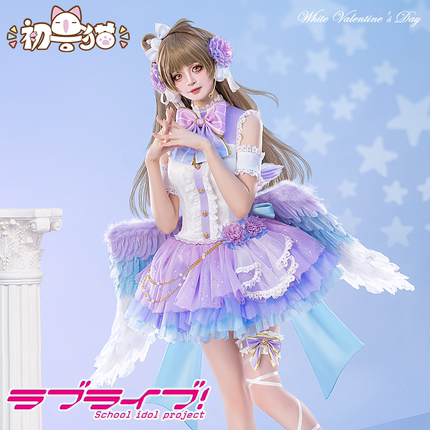 初兽猫 lovelive动漫南小鸟cos服装东条希白色情人节天使偶像企划