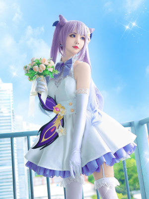 初兽猫 现货 原神甘雨 刻晴 申鹤 花嫁 cos动漫服装女cosplay假发