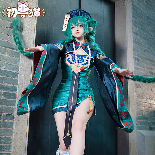 初兽猫 现货 初音小僵尸cos服mi女装未来cosplay音之连衣裙ku