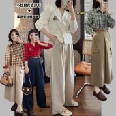 袋盖装 天丝棉不掉色牛仔 饰 工装 半裙 风直筒西裤 绿皮火车