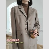 半裙四件搭配抗皱女装 秋 西裤 直筒裙短款 绅士品格 复古休闲西装