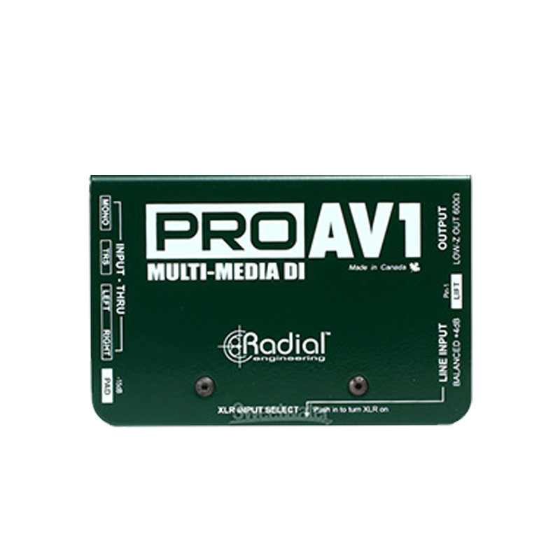 进口Radial ProAV1 ProAV2多媒体音频直插盒非平衡转平衡