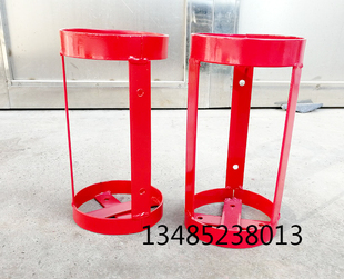 公交车货车灭火器固定架圆桶圆筒支架45公斤船用加厚叉车铁挂架子