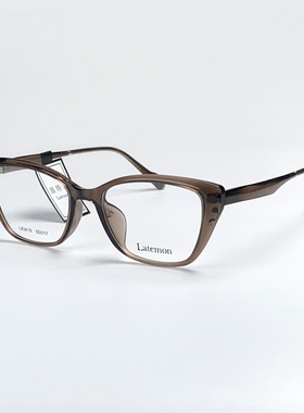 浪特梦超轻猫眼镜框男高级感近视眼镜女粗边猫型眼睛框镜架83419