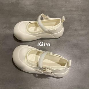 七七主人家 一脚蹬玛丽珍鞋子女2024夏款新款凉鞋丑萌配裙子jk鞋